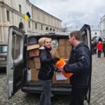 Monika Brzakala dostarcza dary w Ukrainie fot. M Brzakala
